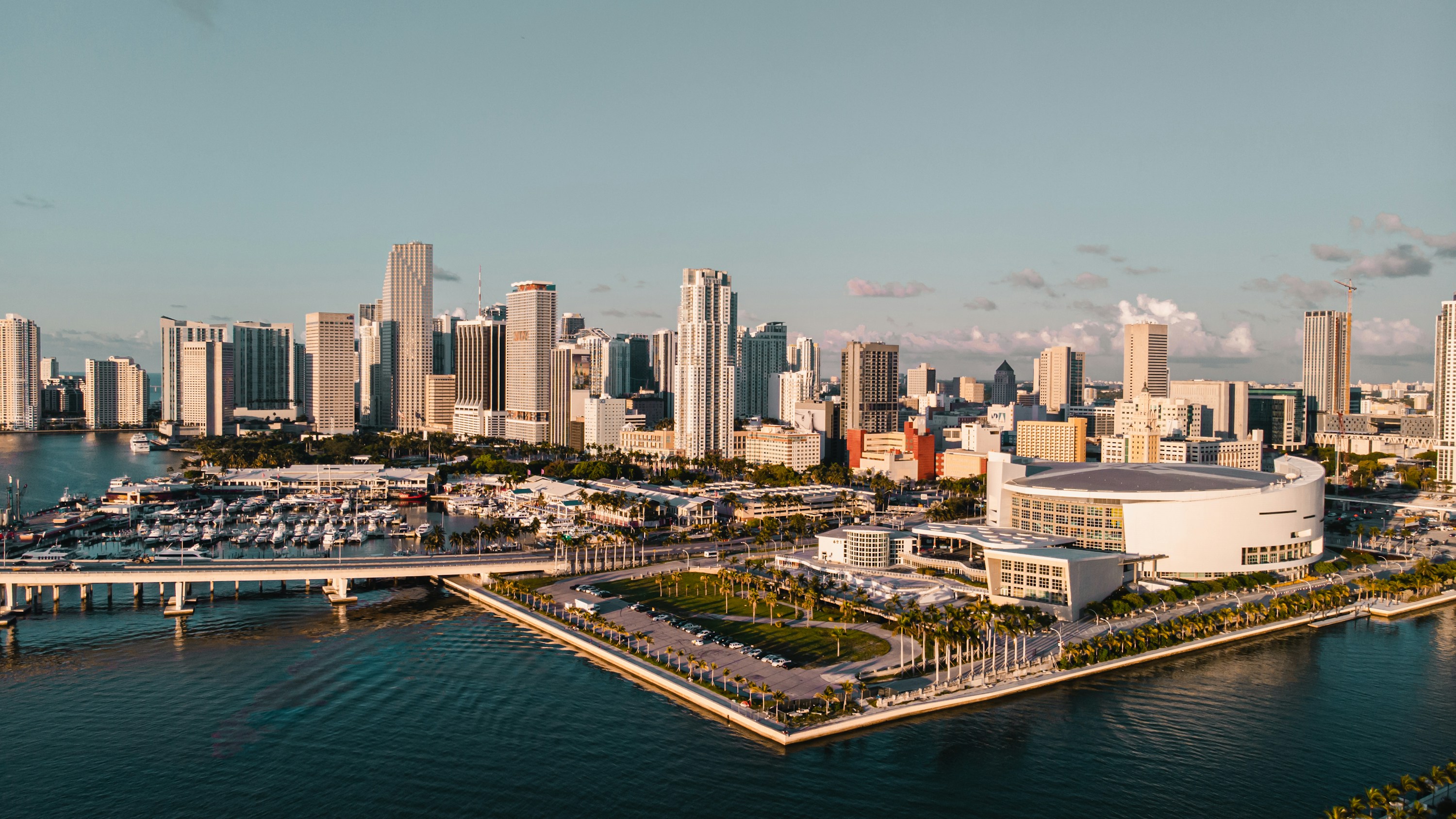 The Miami skyline overlooking Biscayne Bay